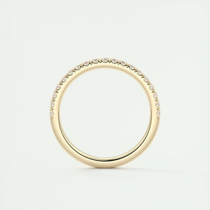 0.38 CT Round Half Eternity CVD EF/VVS Diamond Wedding Band 14