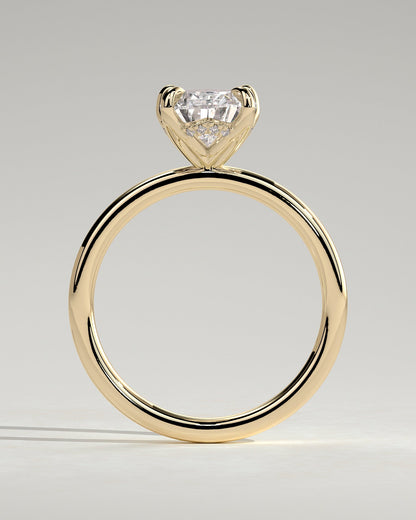 Pear Hidden Halo Lab Grown Diamond Engagement Ring