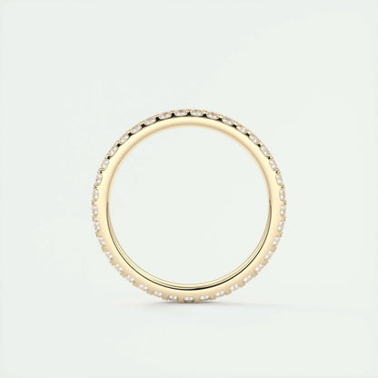 0.74 Round Cut Full Eternity Moissanite Bridal Wedding Band 10