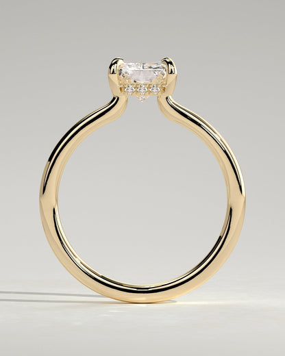 Radiant Hidden Halo Lab Grown Diamond Engagement Ring