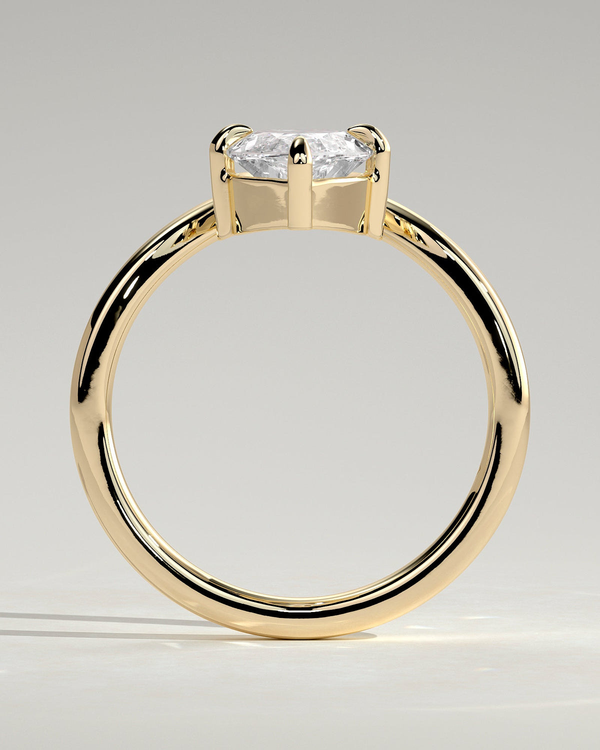 Marquise Swirl Solitaire Lab Grown Diamond Engagement Ring