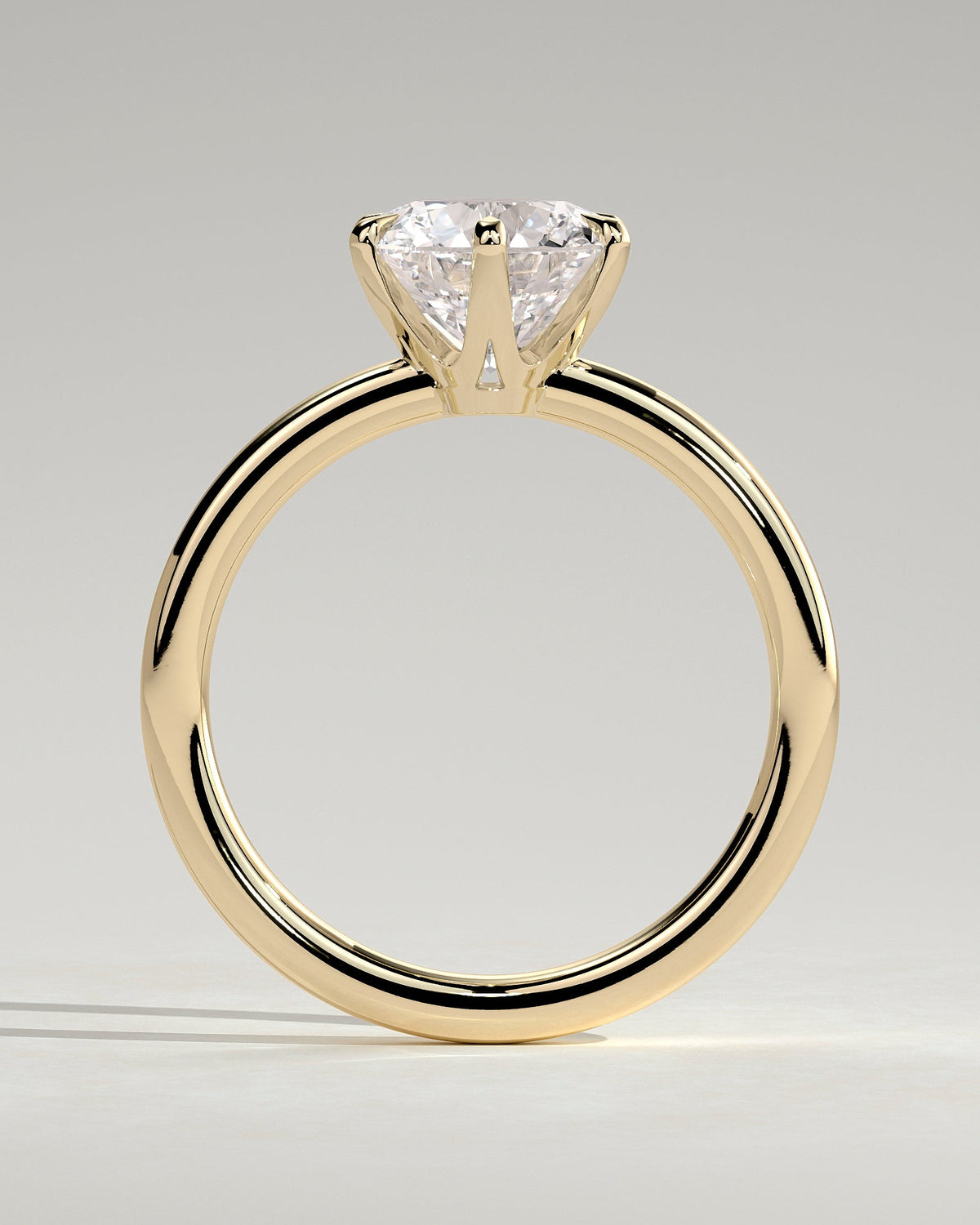 Round Solitaire Lab Grown Diamond Engagement Ring