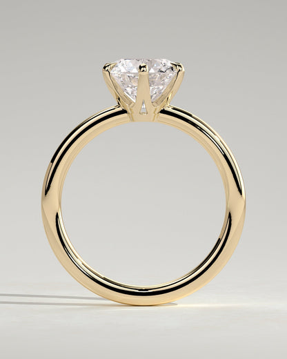 Round Solitaire Lab Grown Diamond Engagement Ring