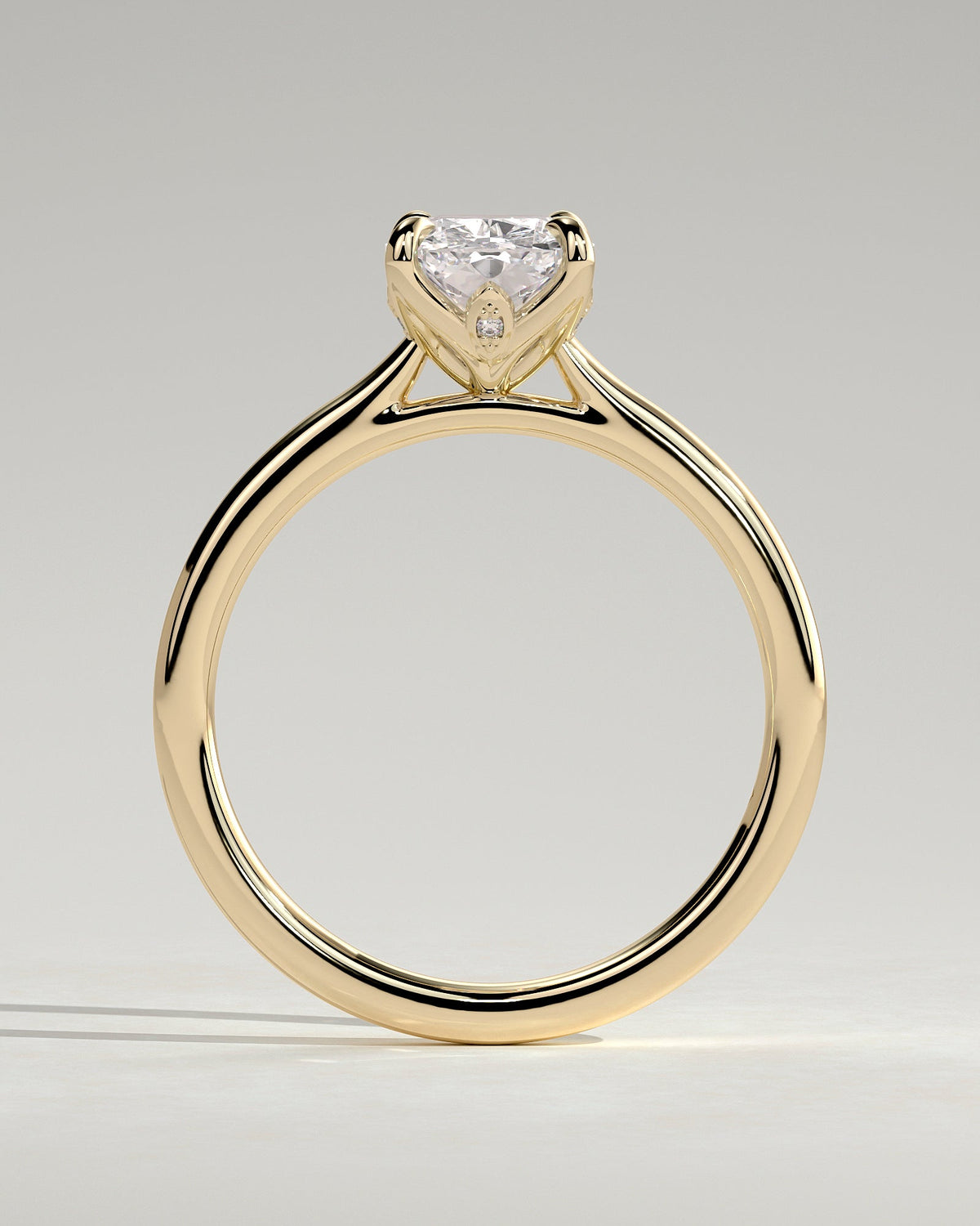 Elongated Cushion Solitaire Lab Grown Diamond Engagement Ring