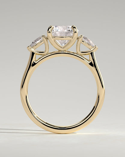 Round Three Stones Lab Grown Diamond Engagement Ring
