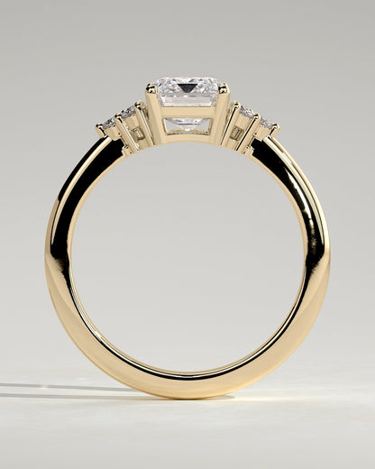 Emerald Cluster Lab Grown Diamond Engagement Ring