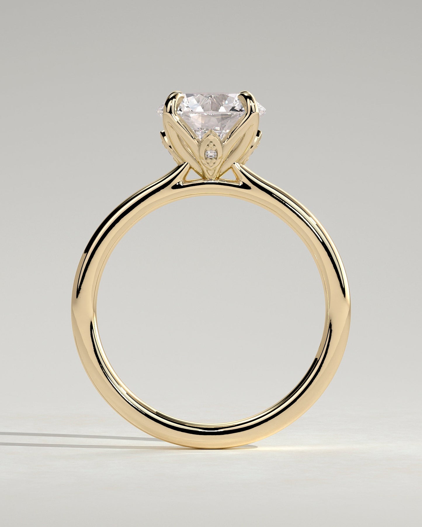 Round Solitaire Lab Grown Diamond Engagement Ring