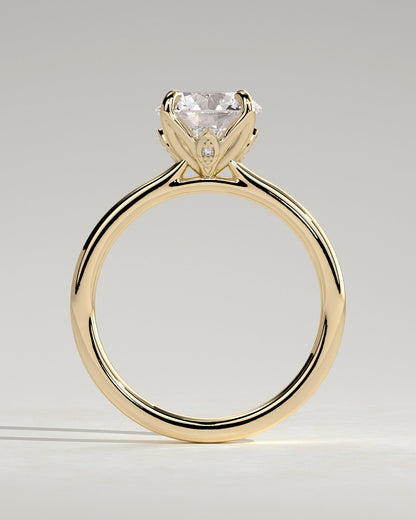 Round Solitaire Lab Grown Diamond Engagement Ring