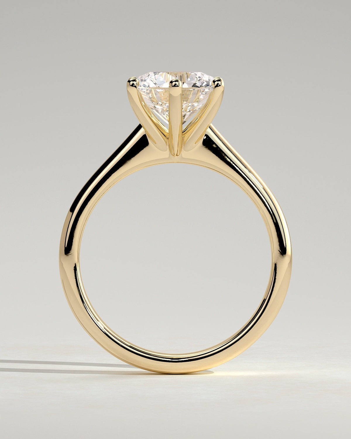 Round Solitaire Lab Grown Diamond Engagement Ring