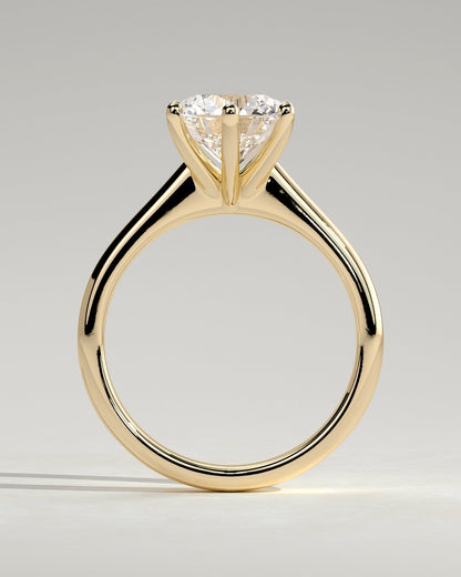 Round Solitaire Lab Grown Diamond Engagement Ring