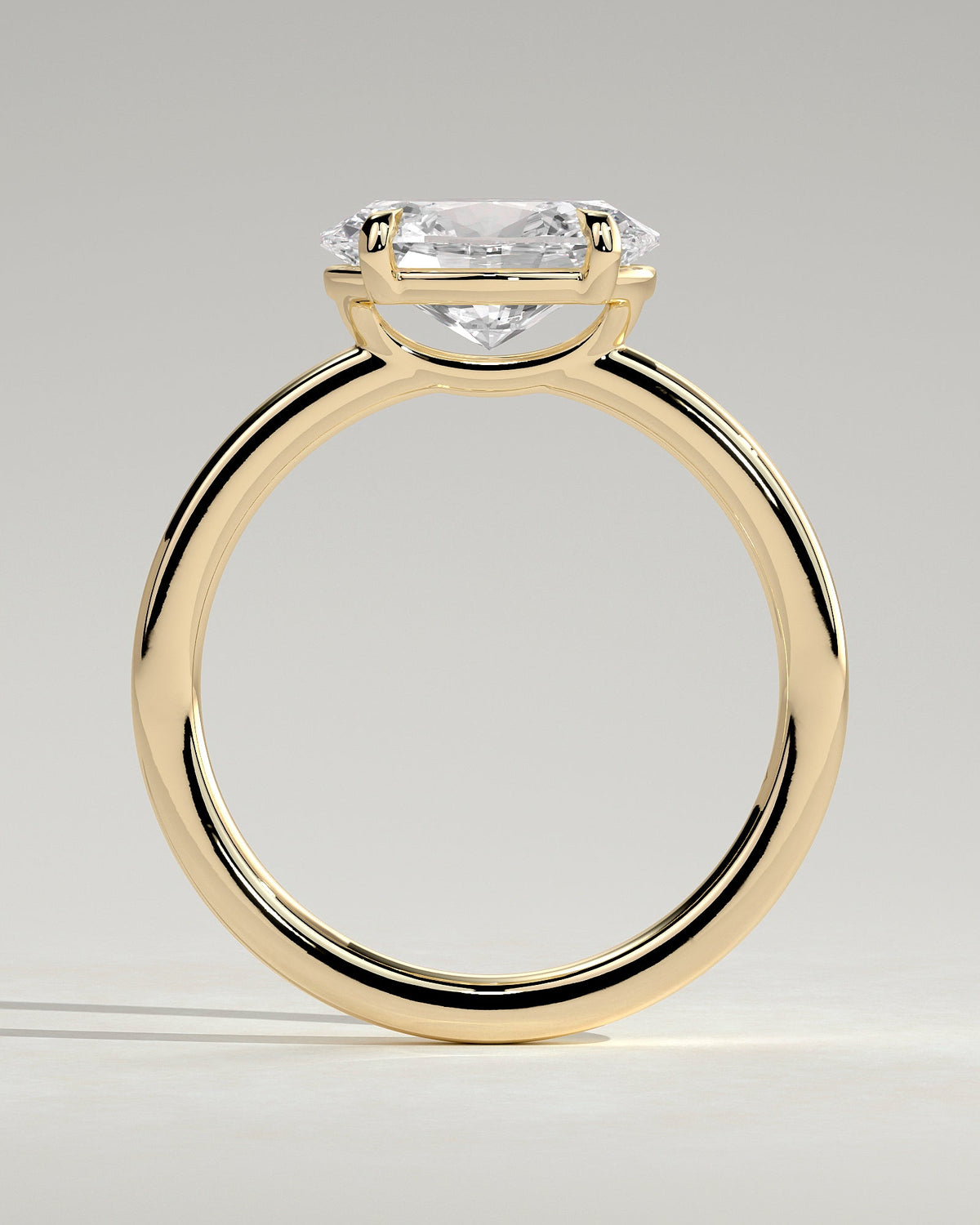 Oval East West Solitaire Lab Grown Diamond Engagement Ring