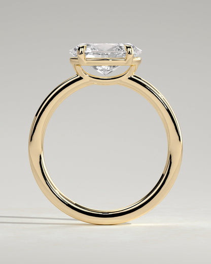 Oval East West Solitaire Lab Grown Diamond Engagement Ring