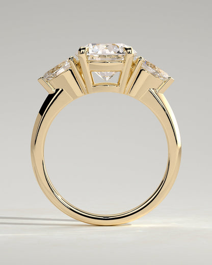 Round Three Stones Lab Grown Diamond Engagement Ring