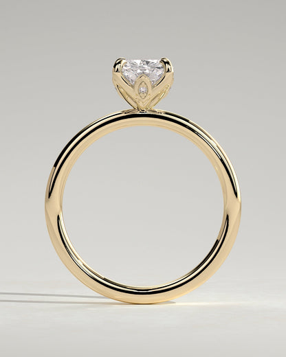 Elongated Cushion Solitaire Lab Grown Diamond Engagement Ring