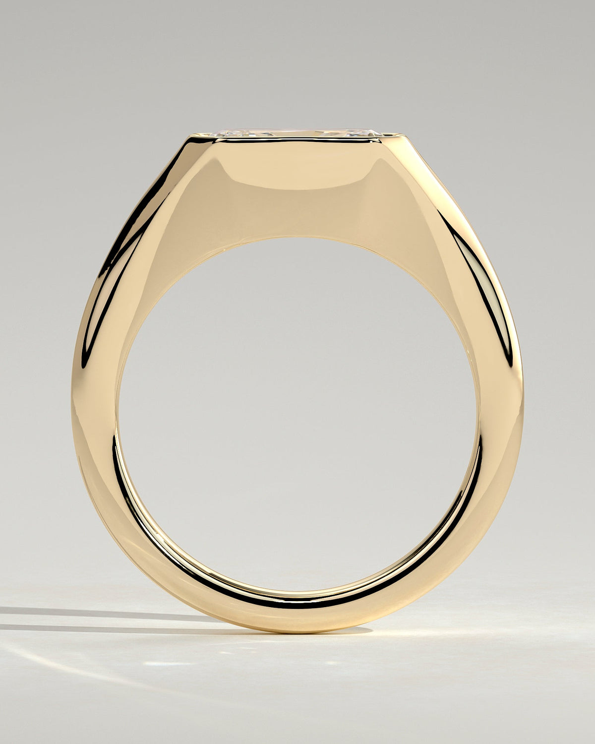 Radiant Signet Solitaire Lab Grown Diamond Engagement Ring