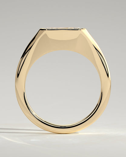 Radiant Signet Solitaire Lab Grown Diamond Engagement Ring