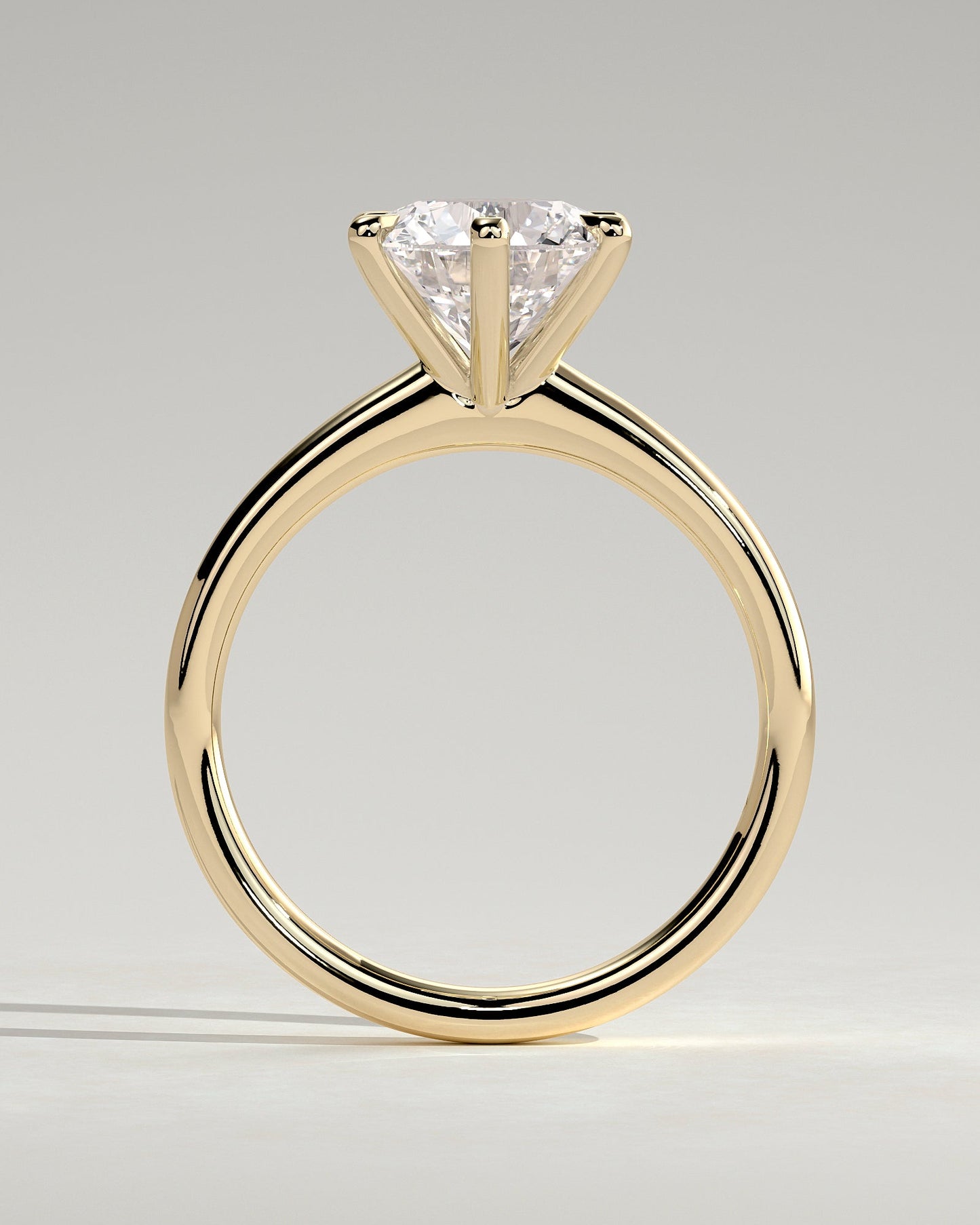 Round Solitaire Lab Grown Diamond Engagement Ring