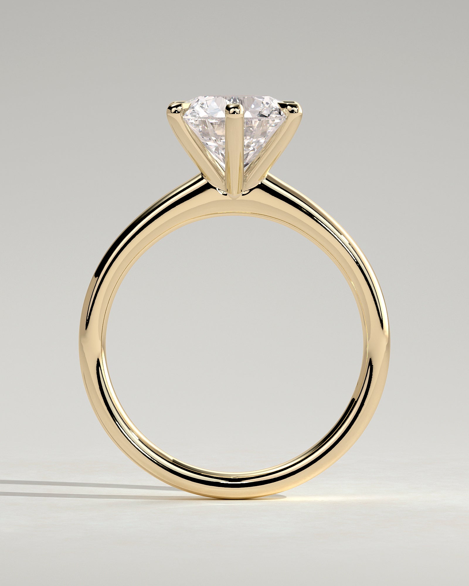 Round Solitaire Lab Grown Diamond Engagement Ring