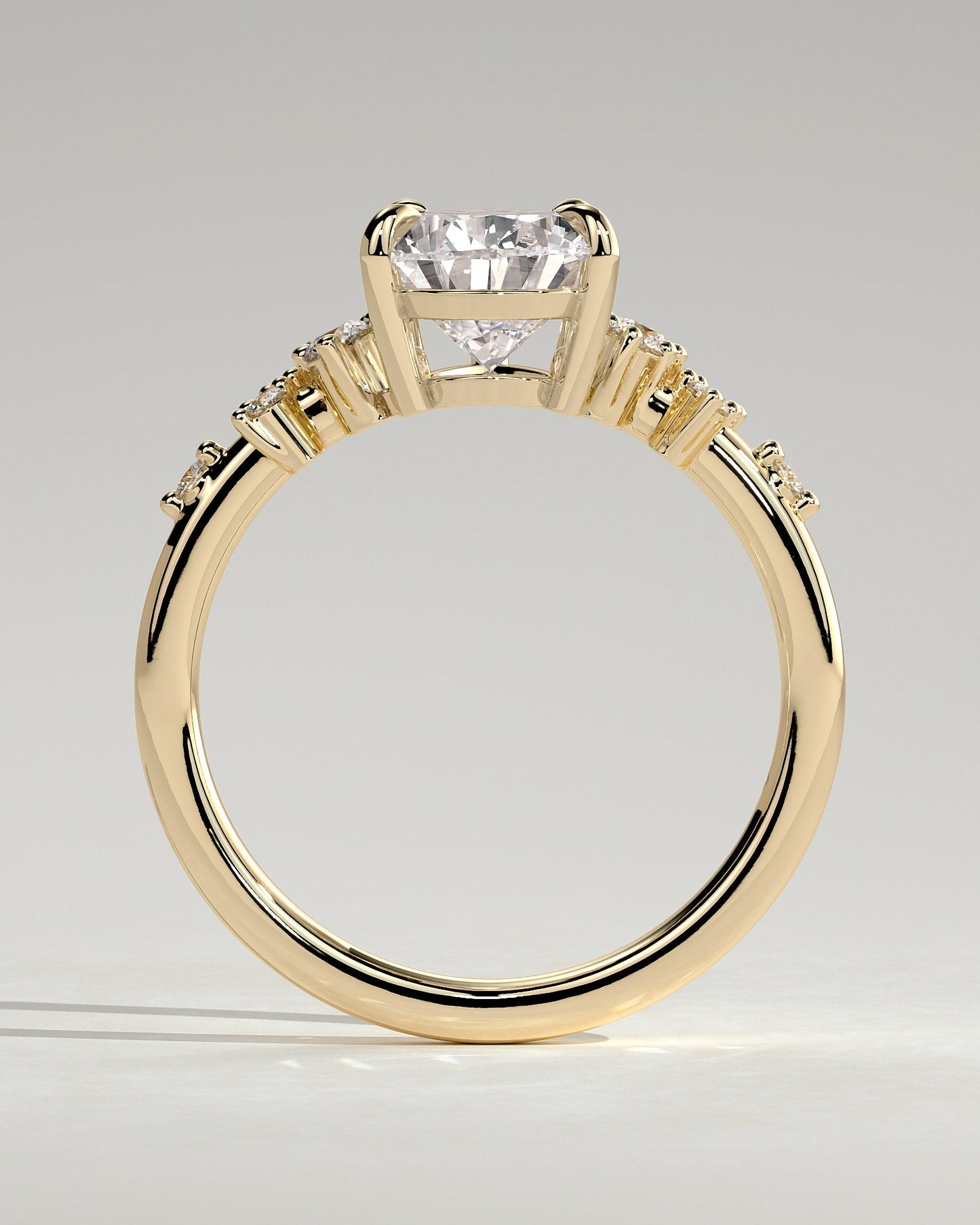 Pear Cluster Lab Grown Diamond Engagement Ring