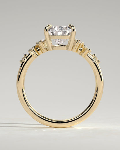 Pear Cluster Lab Grown Diamond Engagement Ring