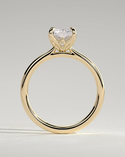 Radiant Solitaire With Tulip Prongs Lab Grown Diamond Engagement Ring