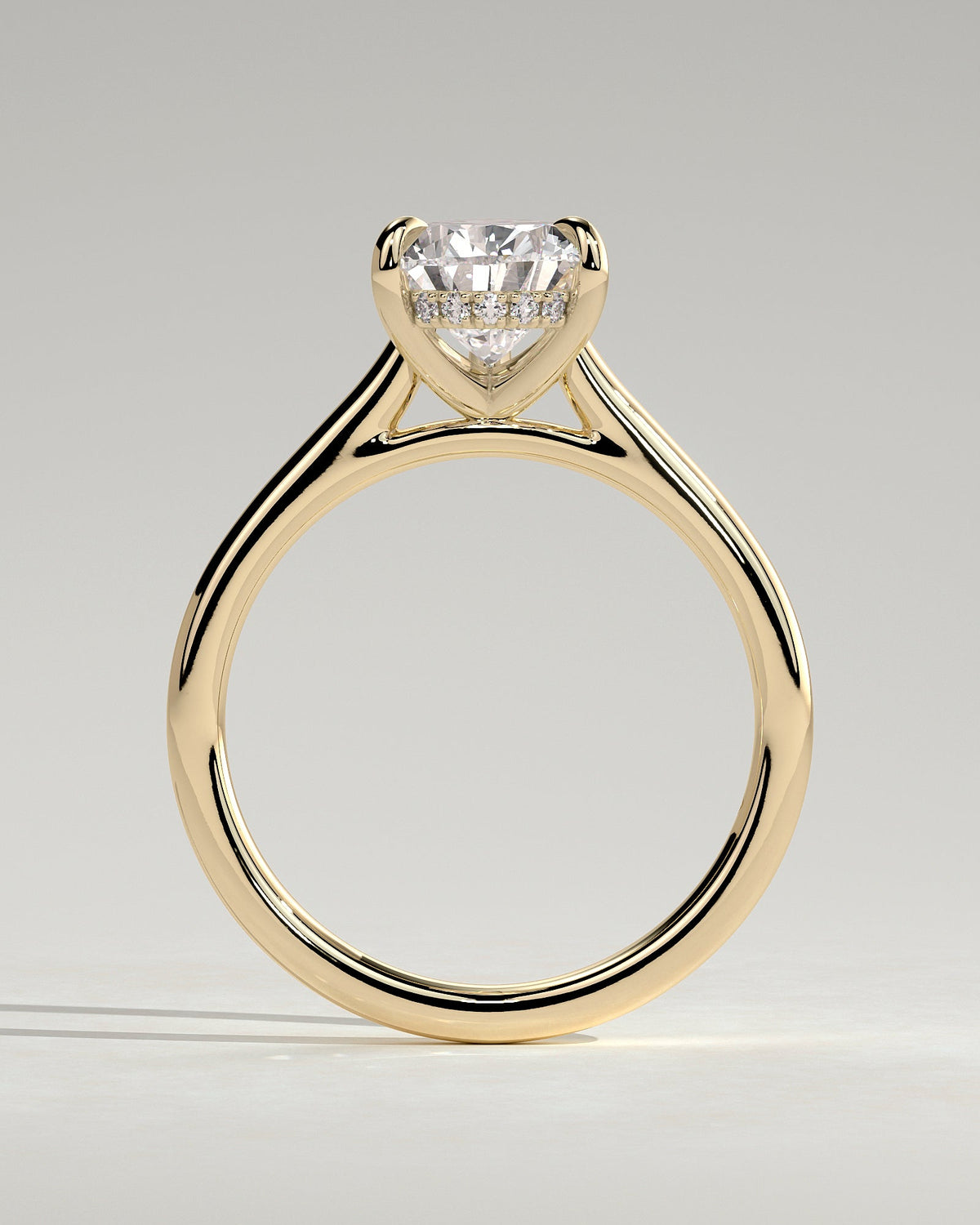 Pear Hidden Halo Lab Grown Diamond Engagement Ring