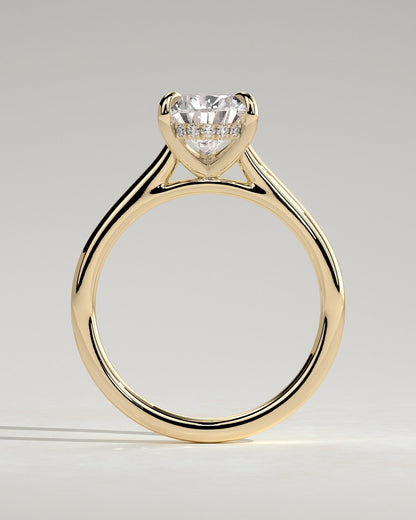 Pear Hidden Halo Lab Grown Diamond Engagement Ring