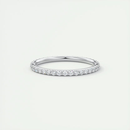 0.37 Round Cut Full Eternity Moissanite Bridal Wedding Band 1