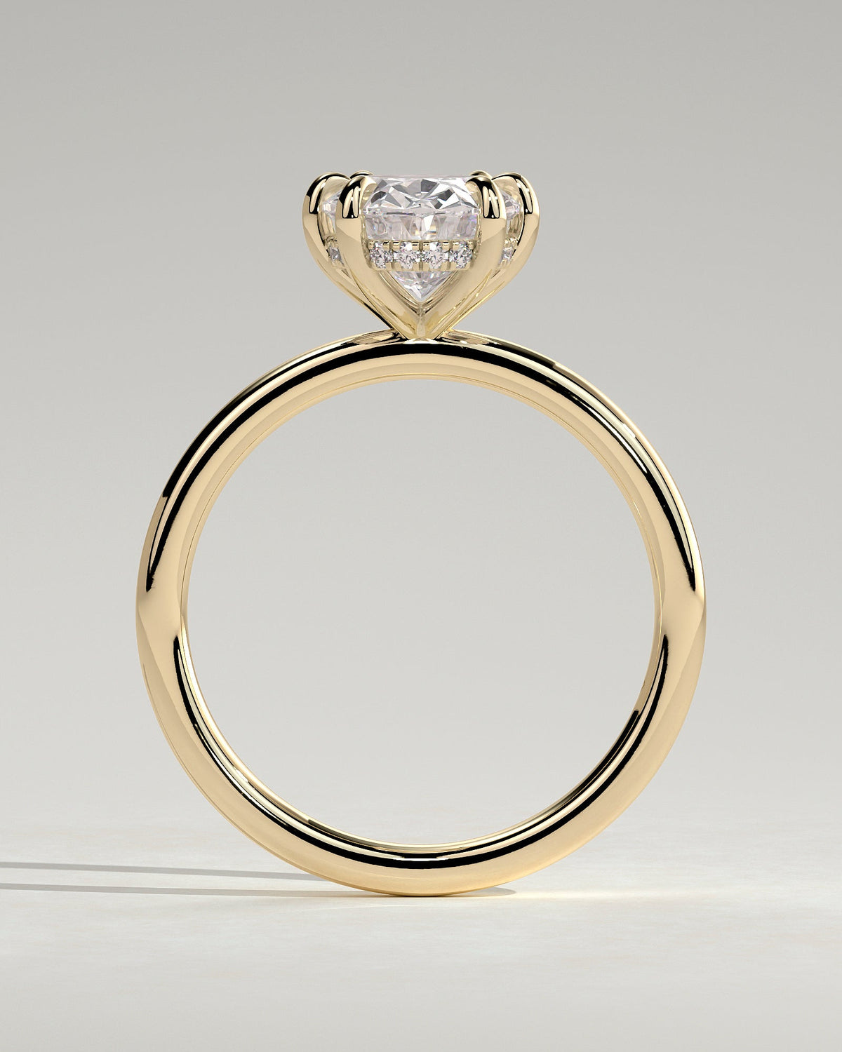 Oval Hidden Halo Lab Grown Diamond Engagement Ring