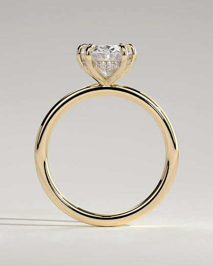 Oval Hidden Halo Lab Grown Diamond Engagement Ring