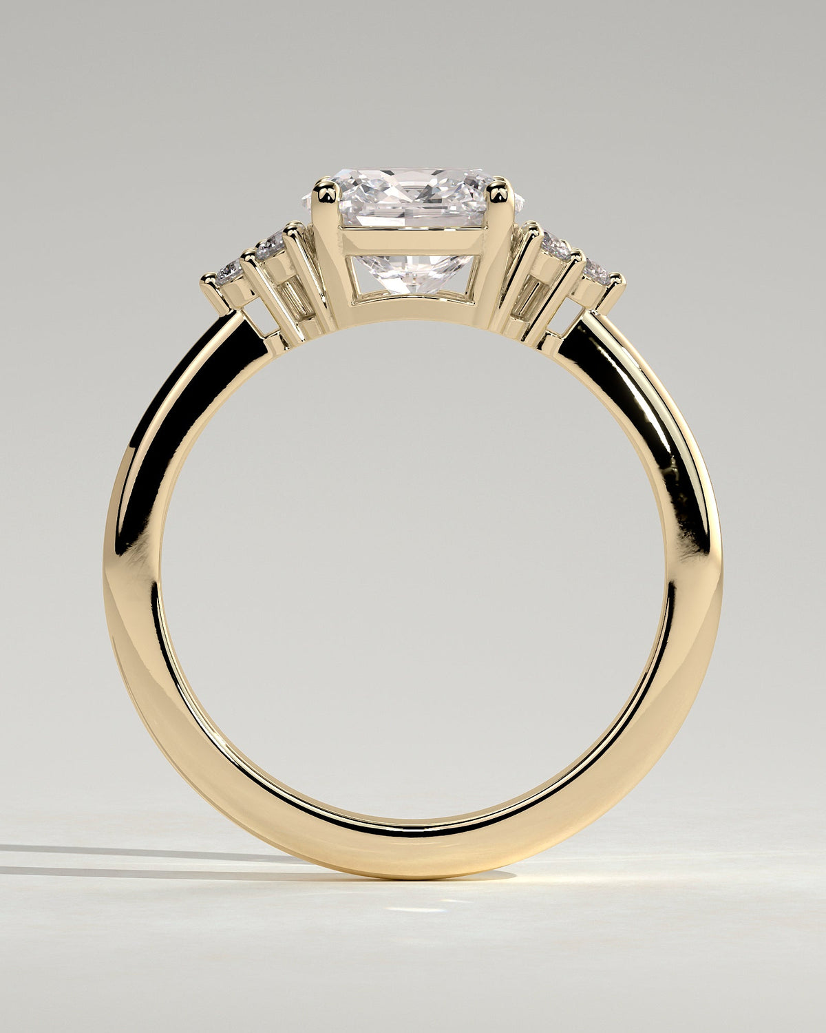 Cushion Cluster Lab Grown Diamond Engagement Ring