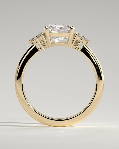 Cushion Cluster Lab Grown Diamond Engagement Ring