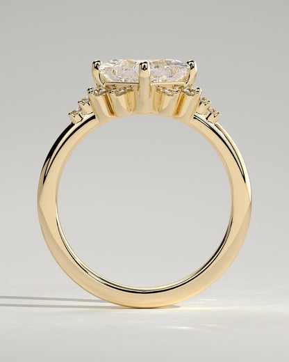 Princess Cluster Lab Grown Diamond Engagement Ring