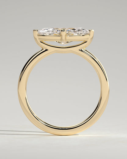 Marquise East West Solitaire Lab Grown Diamond Engagement Ring