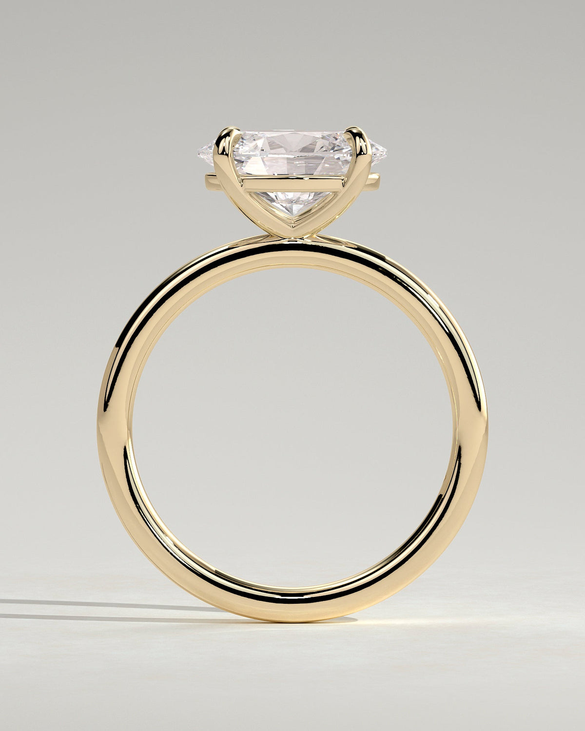 Oval East West Solitaire Lab Grown Diamond Engagement Ring