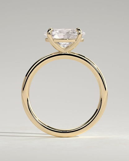 Oval East West Solitaire Lab Grown Diamond Engagement Ring