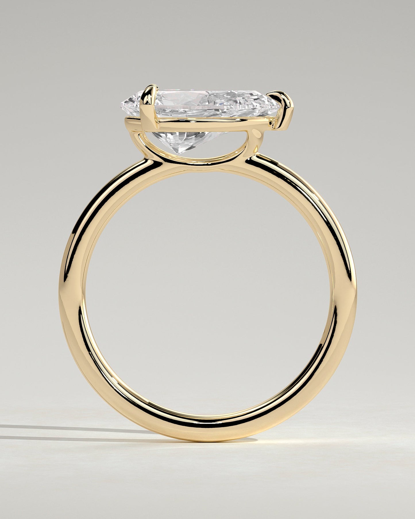 Pear East West Solitaire Lab Grown Diamond Engagement Ring