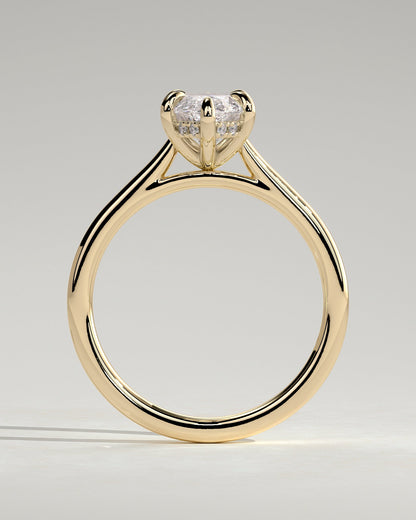 Marquise Hidden Halo Lab Grown Diamond Engagement Ring