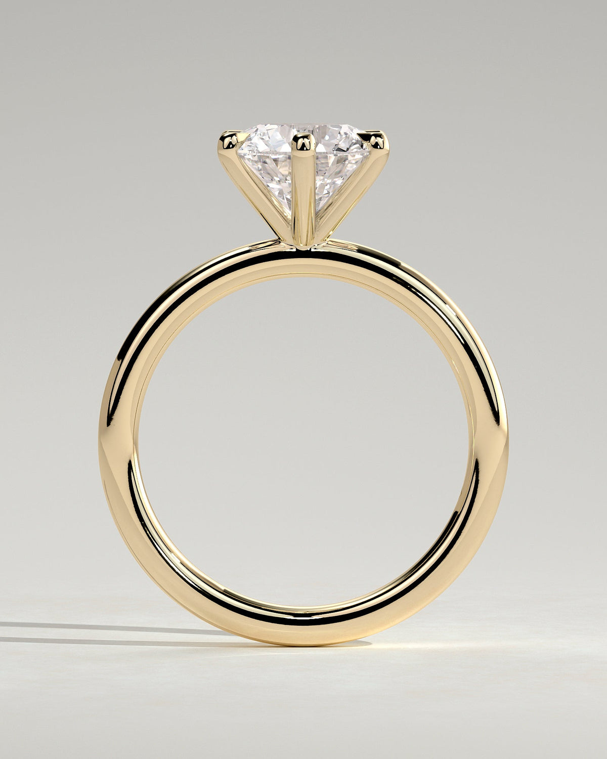 Round Claw Prong Solitaire Lab Grown Diamond Engagement Ring