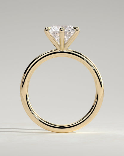 Round Claw Prong Solitaire Lab Grown Diamond Engagement Ring