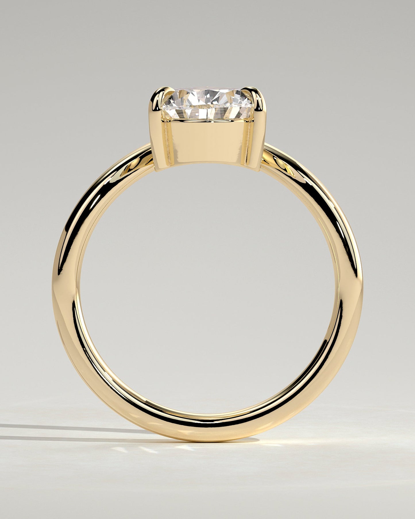 Pear Swirl Solitaire Lab Grown Diamond Engagement Ring