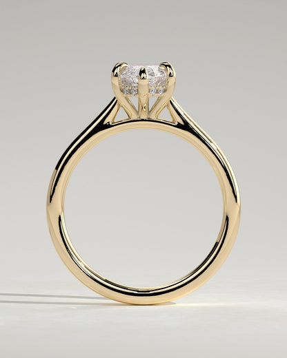 Marquise Cathedral & Hidden Halo Lab Grown Diamond Engagement Ring