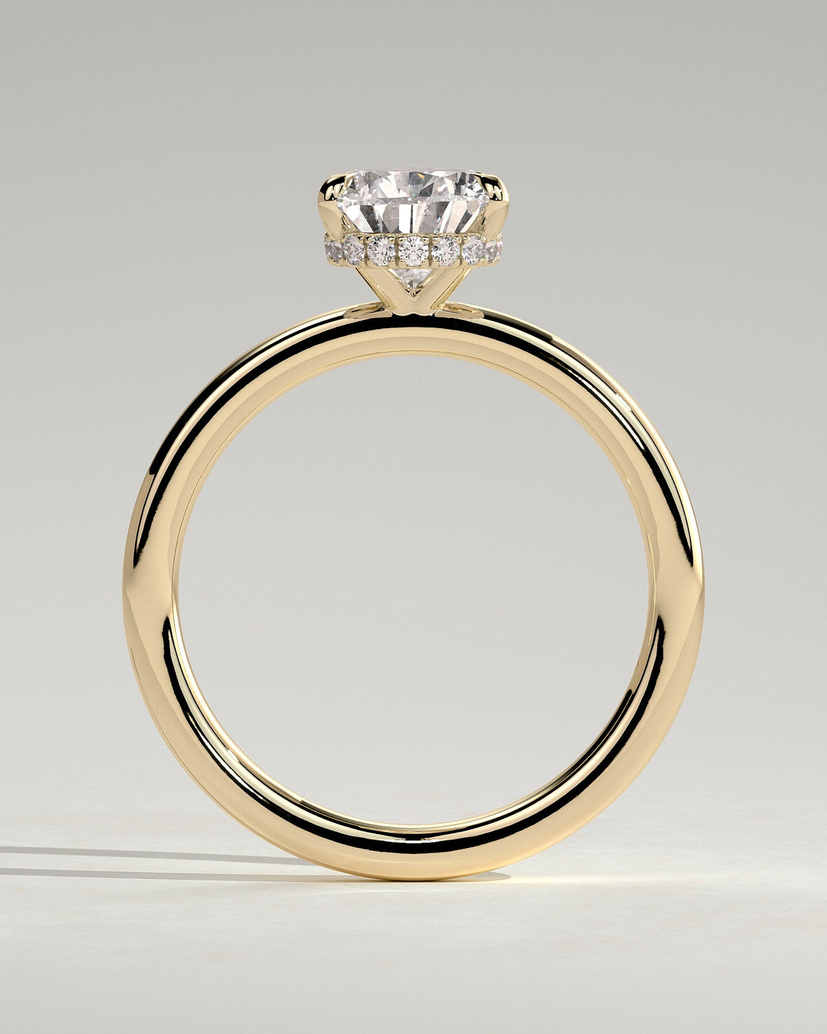 Pear Hidden Halo Lab Grown Diamond Engagement Ring