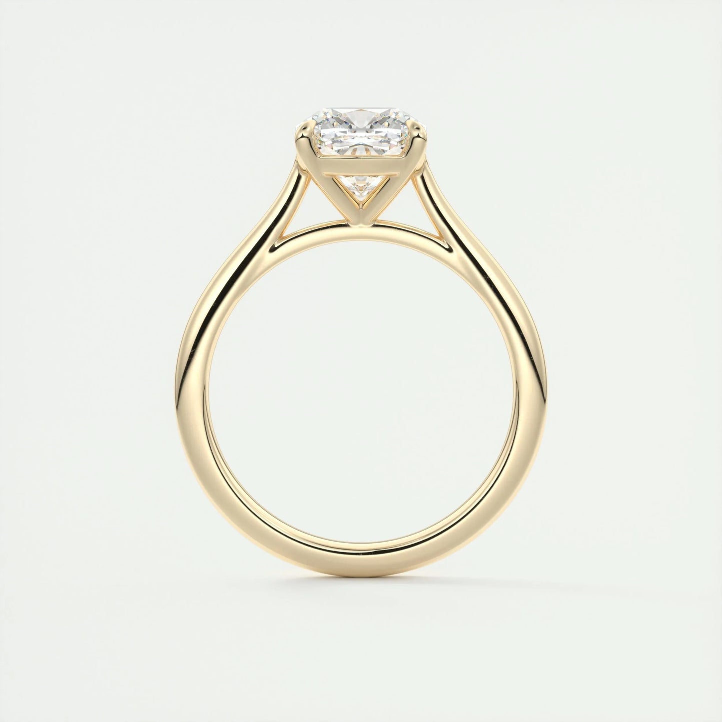 2.15 CT Cushion Cut Solitaire Moissanite Engagement Ring 14