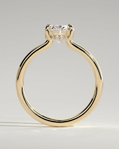 Oval Hidden Halo Lab Grown Diamond Engagement Ring