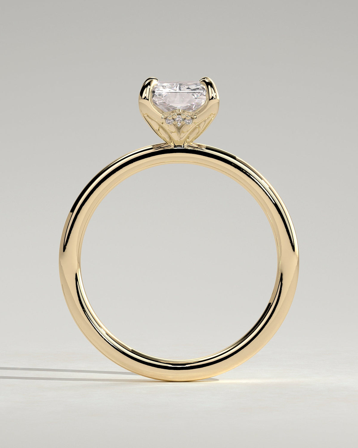 Radiant Solitaire Lab Grown Diamond Engagement Ring