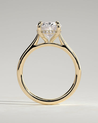 Oval Hidden Halo Lab Grown Diamond Engagement Ring