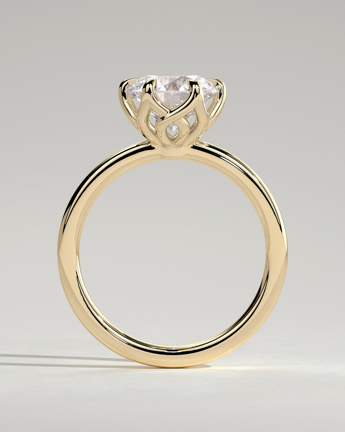 Round Solitaire Lab Grown Diamond Engagement Ring