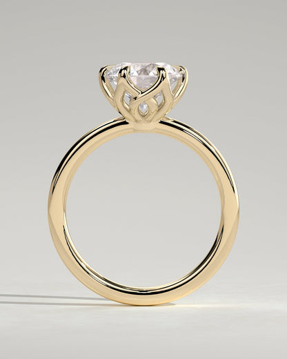 Round Solitaire Lab Grown Diamond Engagement Ring