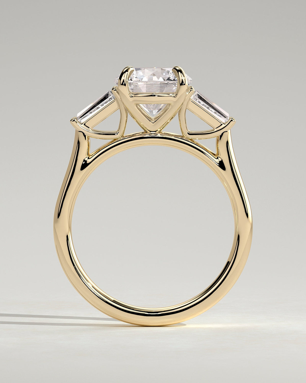 Round Three Stones Lab Grown Diamond Engagement Ring